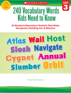 240 Vocabulary Words Kids Need to Know Grade 3 book cover