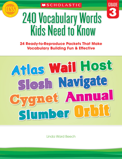 240 Vocabulary Words Kids Need to Know Grade 3 book cover