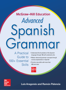 Advanced Spanish Grammar Book