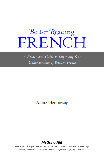 Better reading French Book