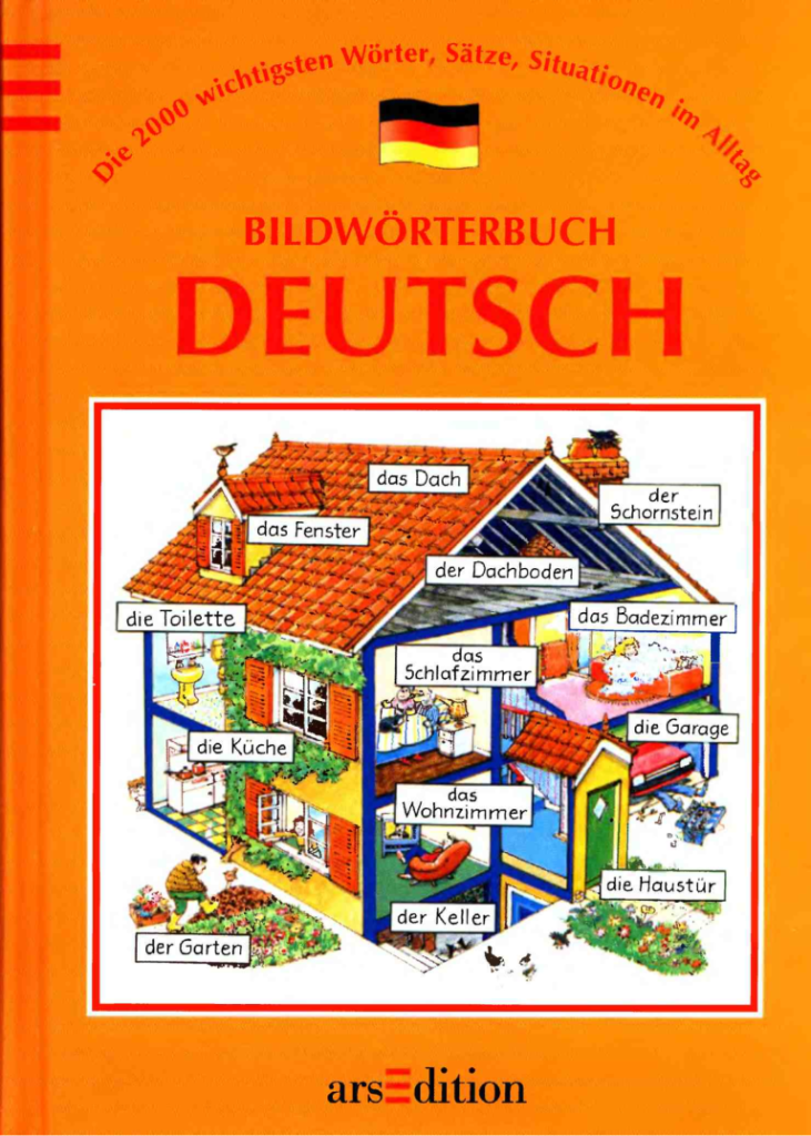 Bildworterbuch Deutsch book cover with illustrations
