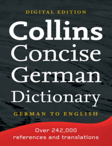 Collins Concise German Dictionary book cover