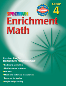 Enrichment Math 4 workbook cover