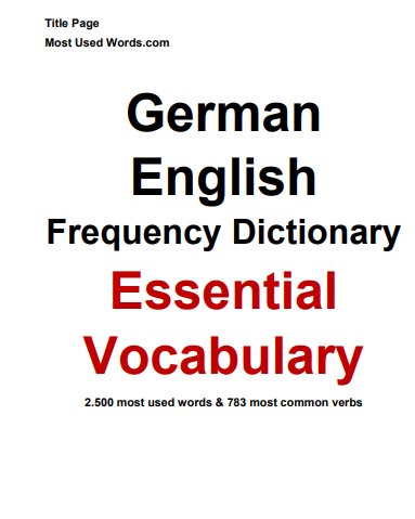 German English Frequency Dictionary book cover
