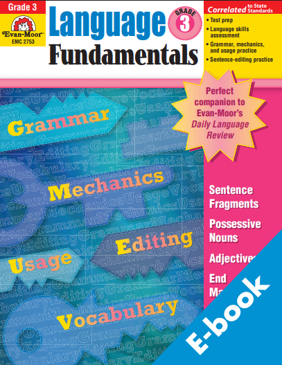 Language Fundamentals Grade 3 workbook cover