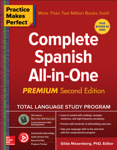Practice Makes Perfect Complete Spanish All-In-One Book cover