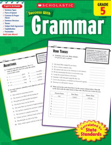 Scholastic Success Grammer Grade 5 workbook cover