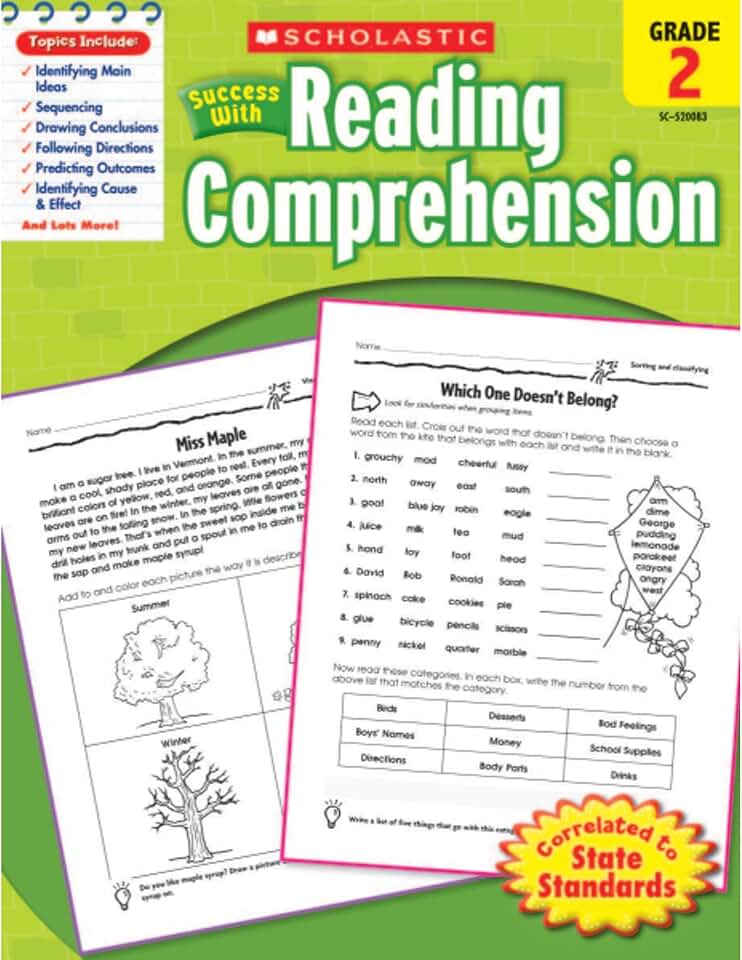 Scholastic Success Reading Grade 2 workbook cover