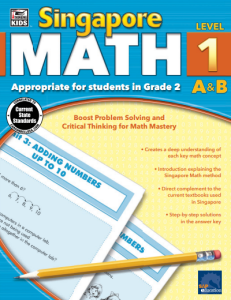 Singapore Math 1 book cover