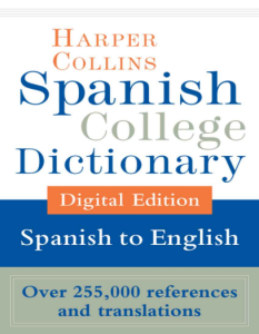 Spanish College Dictionary book cover