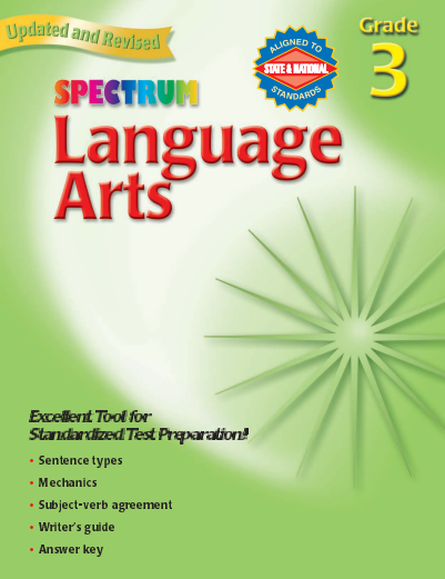 Spectrum Language Arts 3 workbook cover