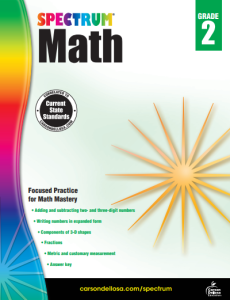 Spectrum Math 2 workbook cover