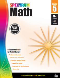 Spectrum Math 5 workbook cover