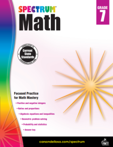 Spectrum Math 7 workbook cover
