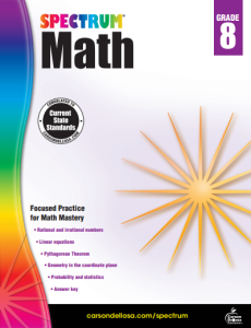 Spectrum Math 8 workbook cover