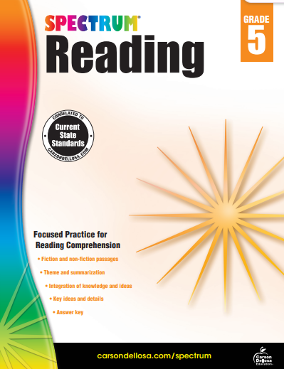 Spectrum Reading 5 workbook cover