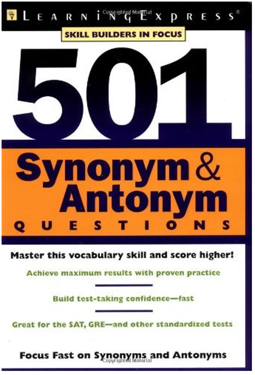 501 Synonym And Antonym Questions Book