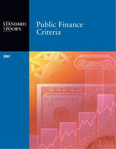 Public Finance Criteria