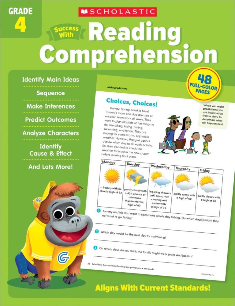 Scholastic Success With Reading Workbook 4