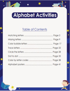 Alphabet Activities Workbook