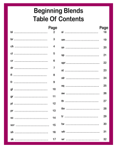 Beginning Blends
