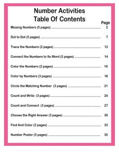 Number Activities