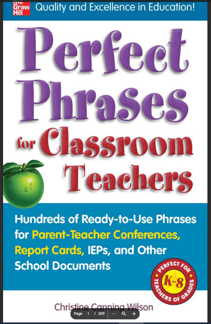 Perfect Phrases For Classroom Teachers